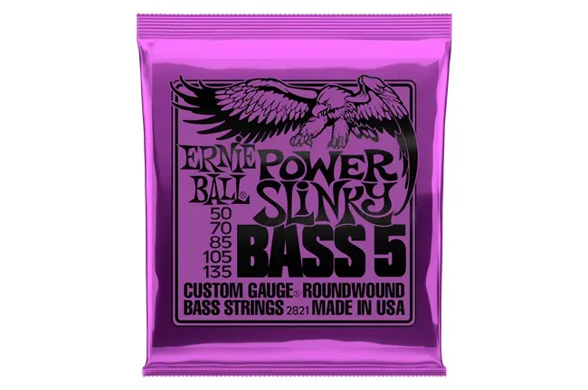 Ernie Ball 2821 Power Slinky Nickel Wound Electric Bass Strings - .050-.135 5-string — view 1