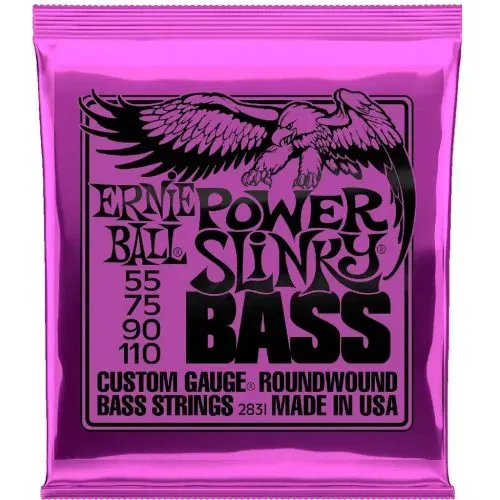 Ernie Ball Power Slinky Nickel Wound Electric Bass Strings – .055-.110 — view 1