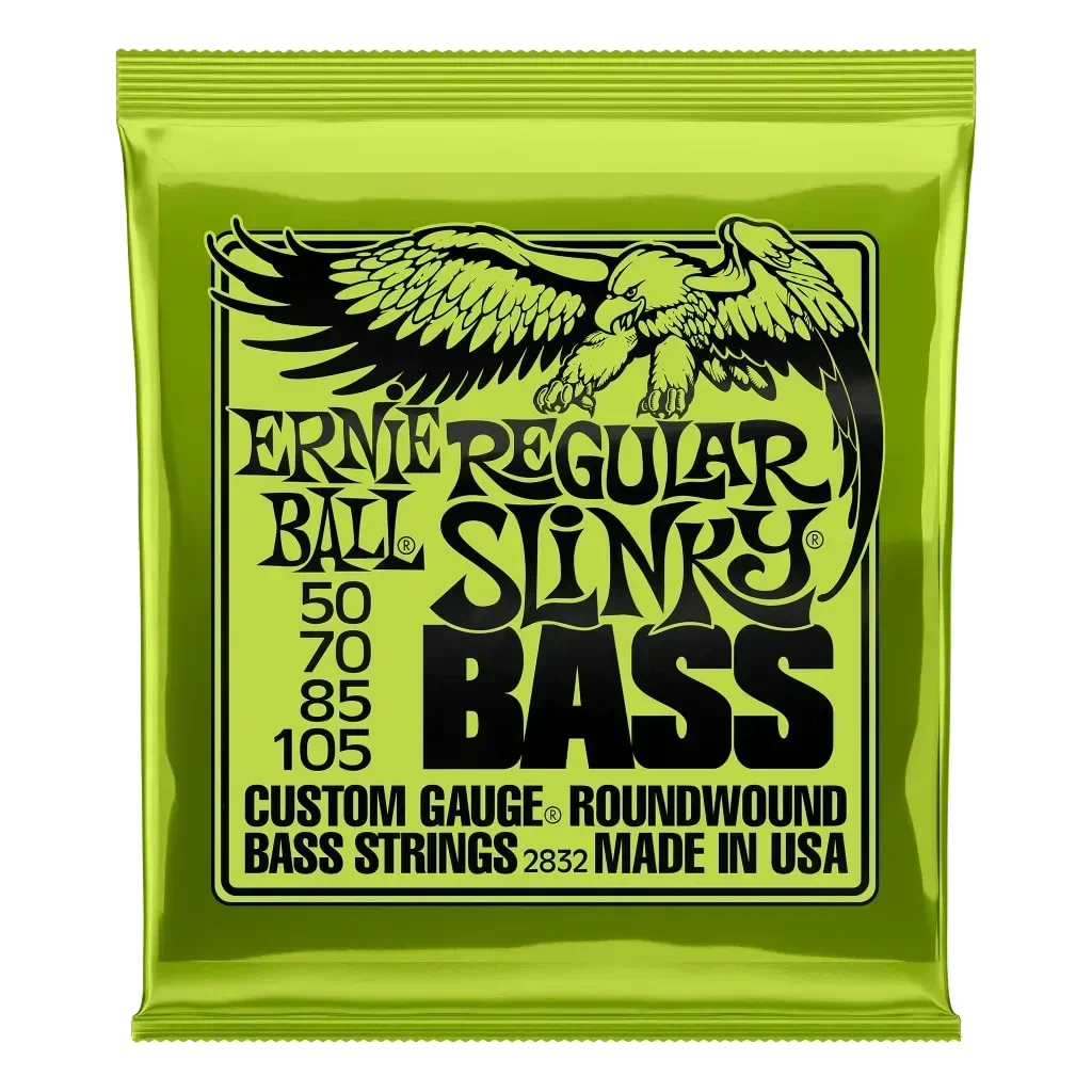 Ernie Ball Regular Slinky 4-String Bass Strings – (50-105)