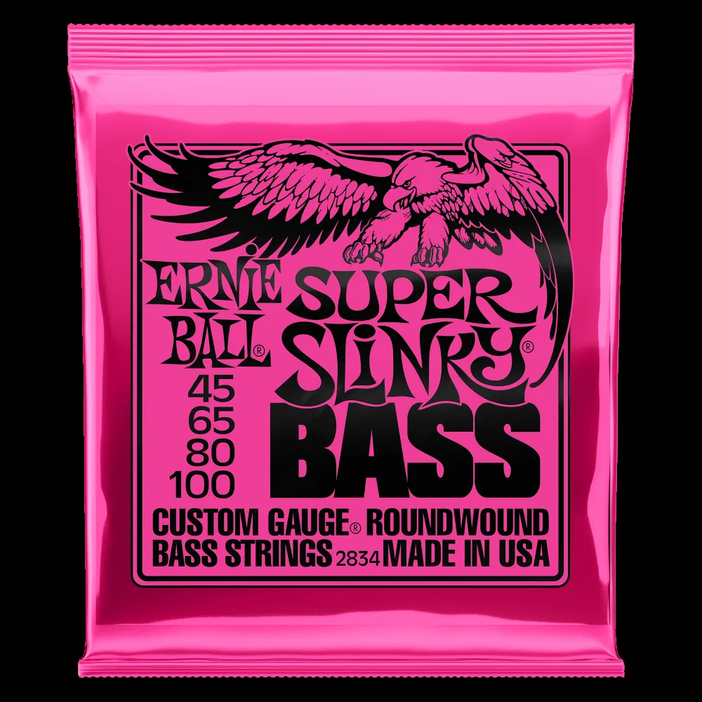Ernie Ball Super Slinky 4-String Bass Strings – (45-100) — view 1