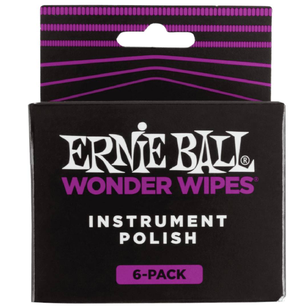 Ernie Ball Wonder Wipes Instrument Polish Wipes – 6 Pack