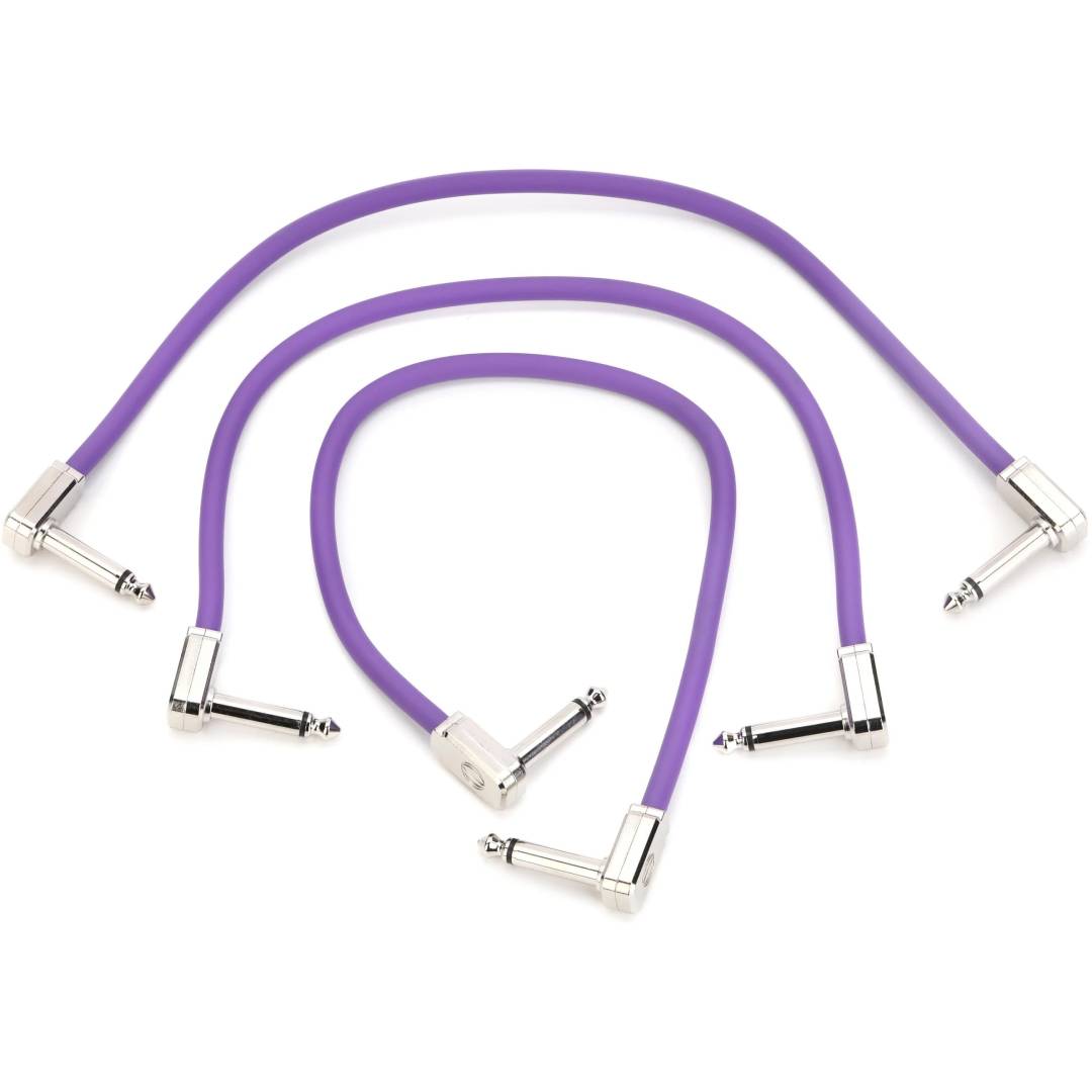 Ernie Ball Flex Patch Cable – 12 inches Purple 3-pack — view 2