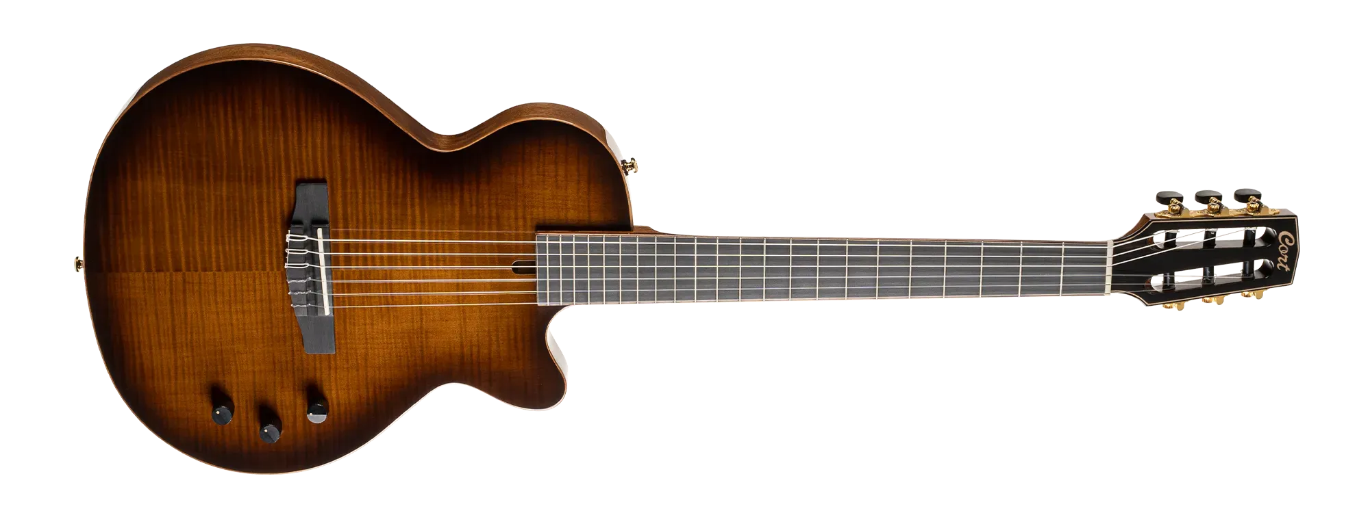 Cort Sunset Nylectric Deluxe Guitar - Tobacco Sunburst — view 2