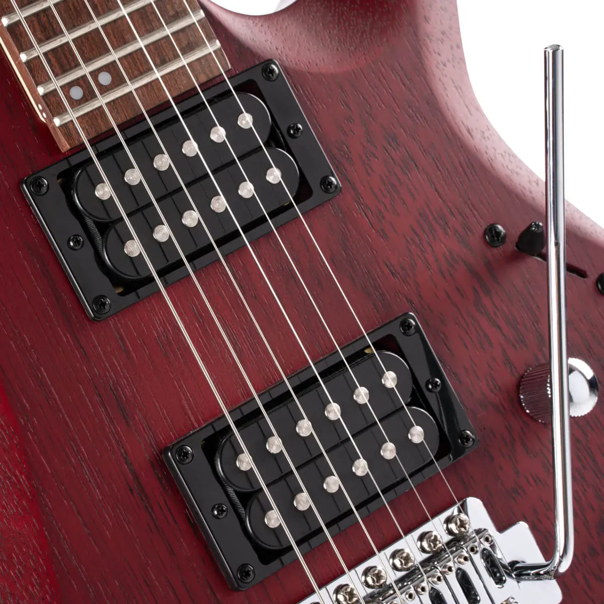 Cort X100 Electric Guitar – Open Pore Black Cherry — view 4