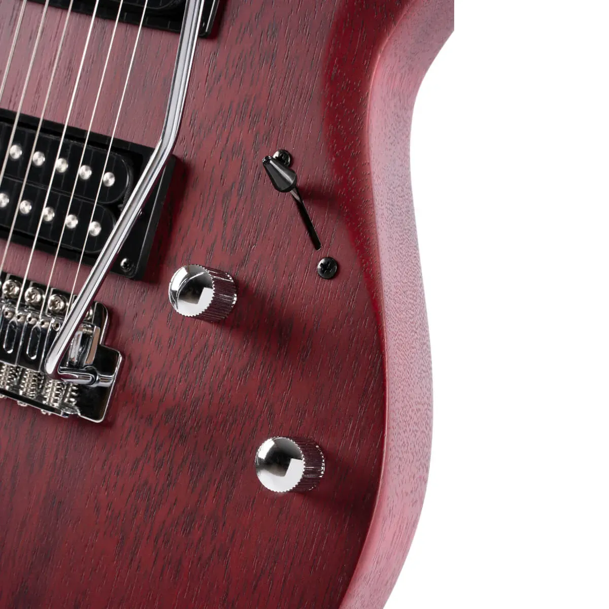 Cort X100 Electric Guitar – Open Pore Black Cherry — view 5