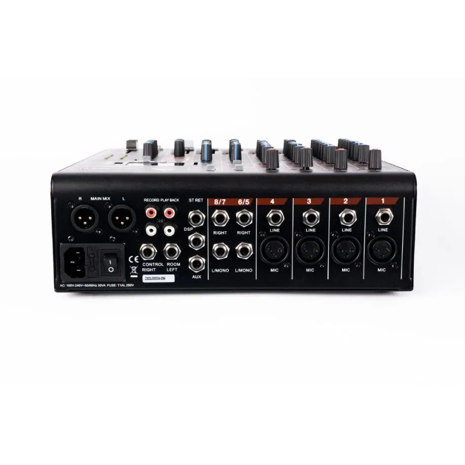 Agera Acoustic CCR-82BT – 8 Channel Analog Mixer w/ FX/BT/USB/SD — view 2