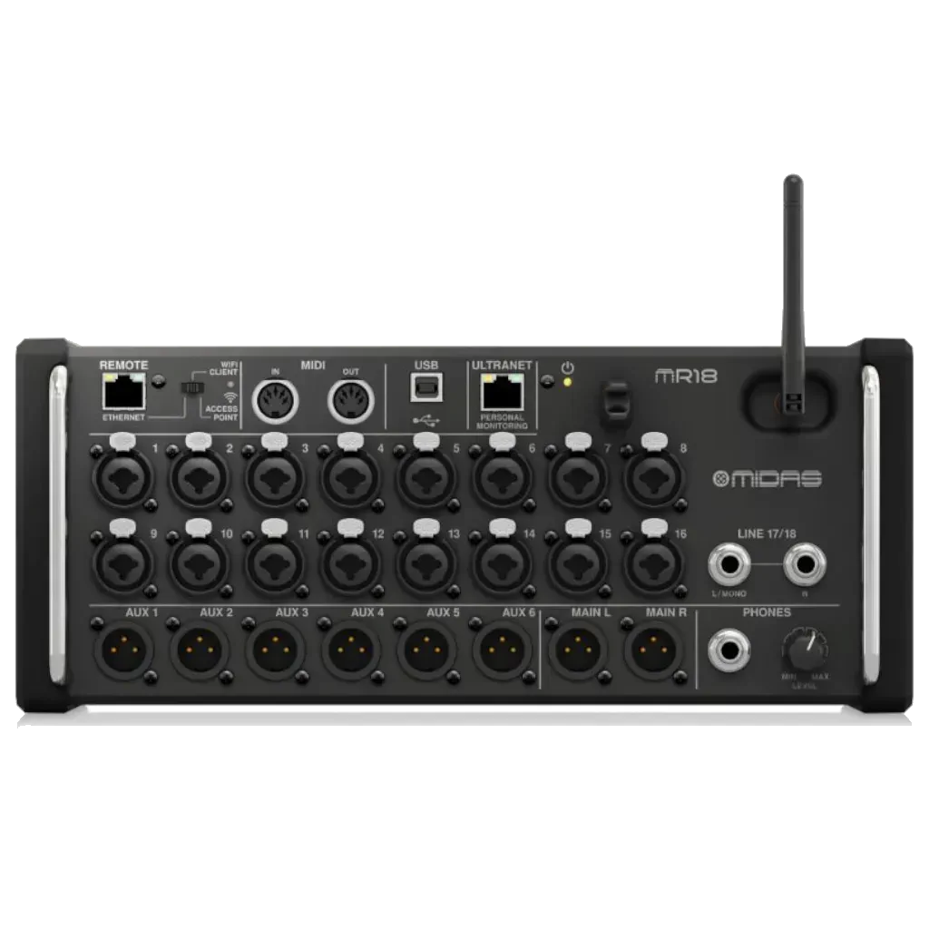 Midas MR18 18-channel Tablet-controlled Digital Mixer
