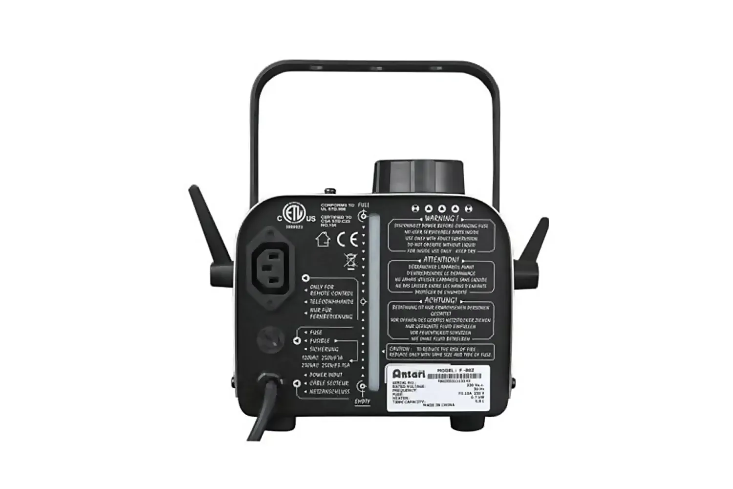 Antari F80Z - 700W Mini Fog Machine With Wired Remote Control — view 3
