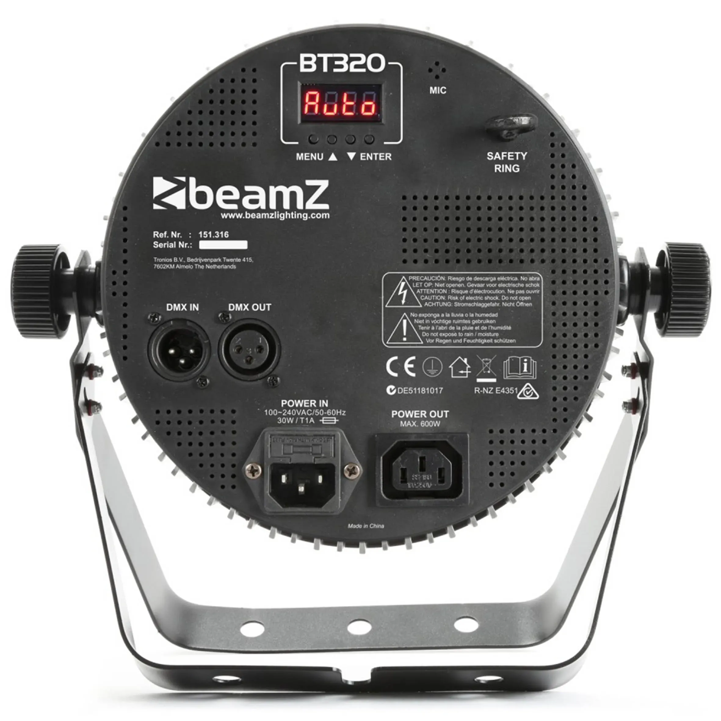 BeamZ BT320 LED Flat Par 18x6W 4-in-1 RGBW DMX IRC — view 2