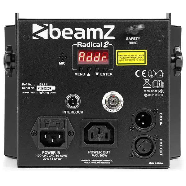 Beamz Radical II LED Derby w/Laser RG and Strobe — view 3