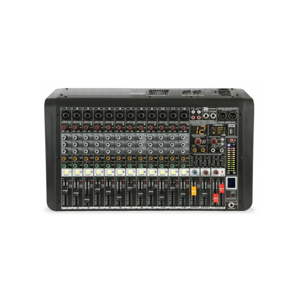 PDM M1204A Powered Music Mixer 12-Ch Dsp/Bt/Usb/Mp3 — view 2