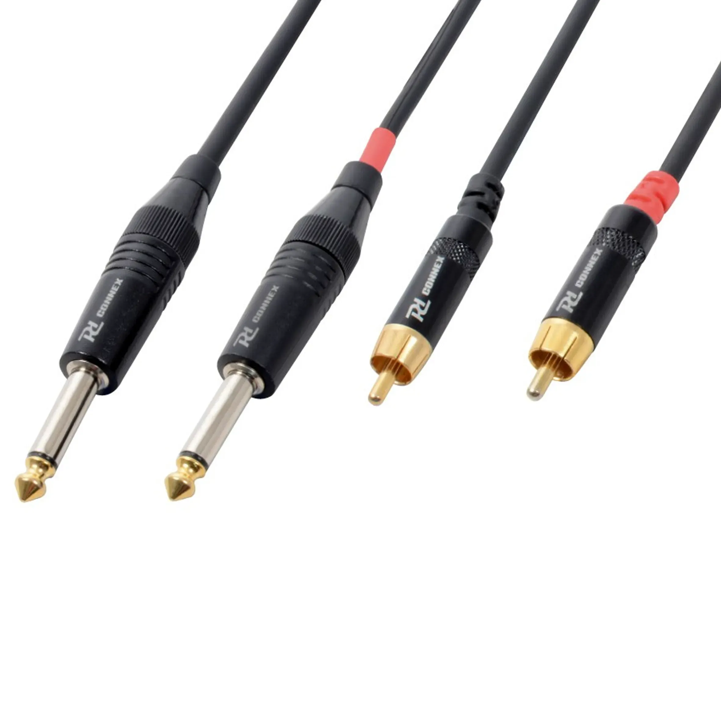 PD Connex – 2X6.3 Mono Jack – 2XRCA Male 3m Cable