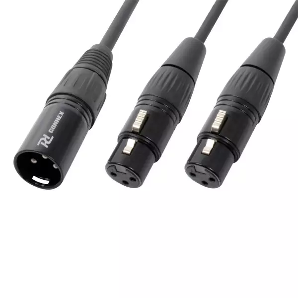 PD Connex CX142 XLR Male – 2X XLR Female Cable – 0.5m — view 1