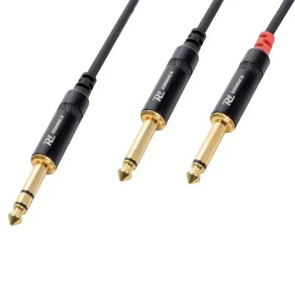 PD Connex– 1.5M, 6.3mm Jack Male Stereo – 2X 6.3mm Jack Male Signal Cable
