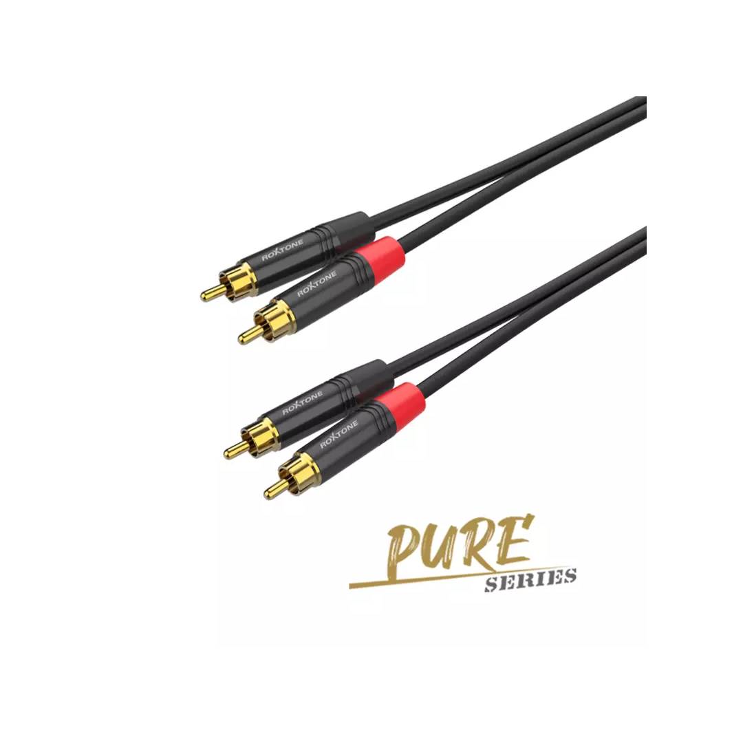 Roxtone PURE 2M Dual RCA Male to Male Signal Lead Cable