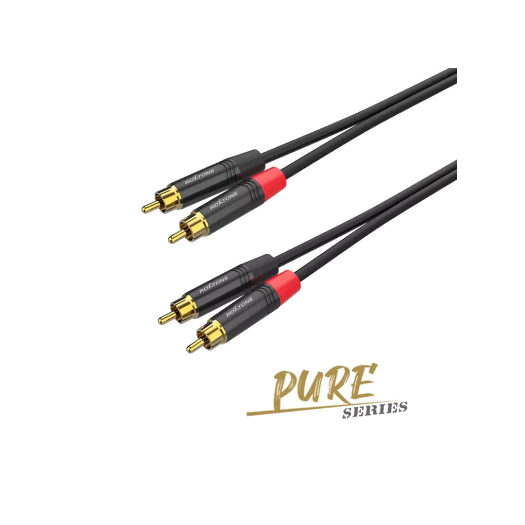 Roxtone PURE 2M Dual RCA Male to Male Signal Lead Cable