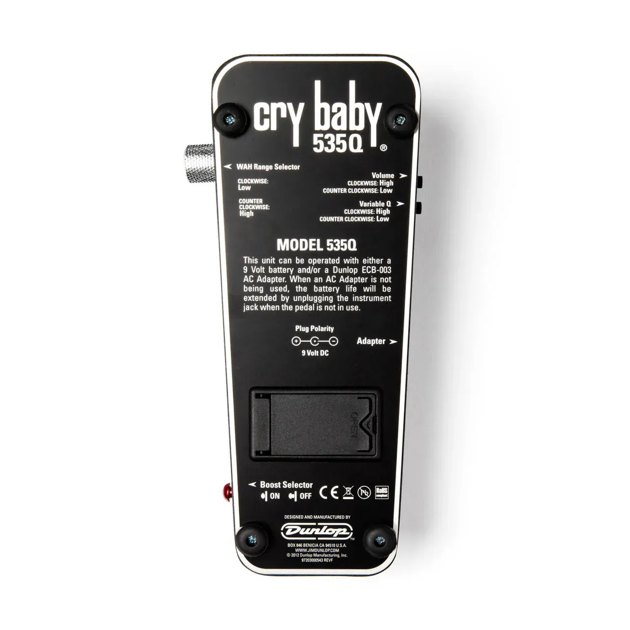 Dunlop 535Q Cry Baby 535Q Multi-wah Pedal - Black — view 6