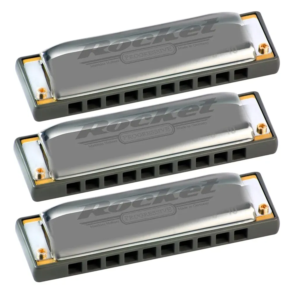 Hohner Rocket Pro 3 Harmonica Pack : Keys Of C, G and A