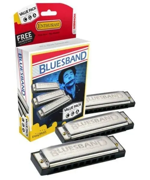 Hohner Blues Band Value Pack 3-piece Harmonica Set - C, G and A — view 1