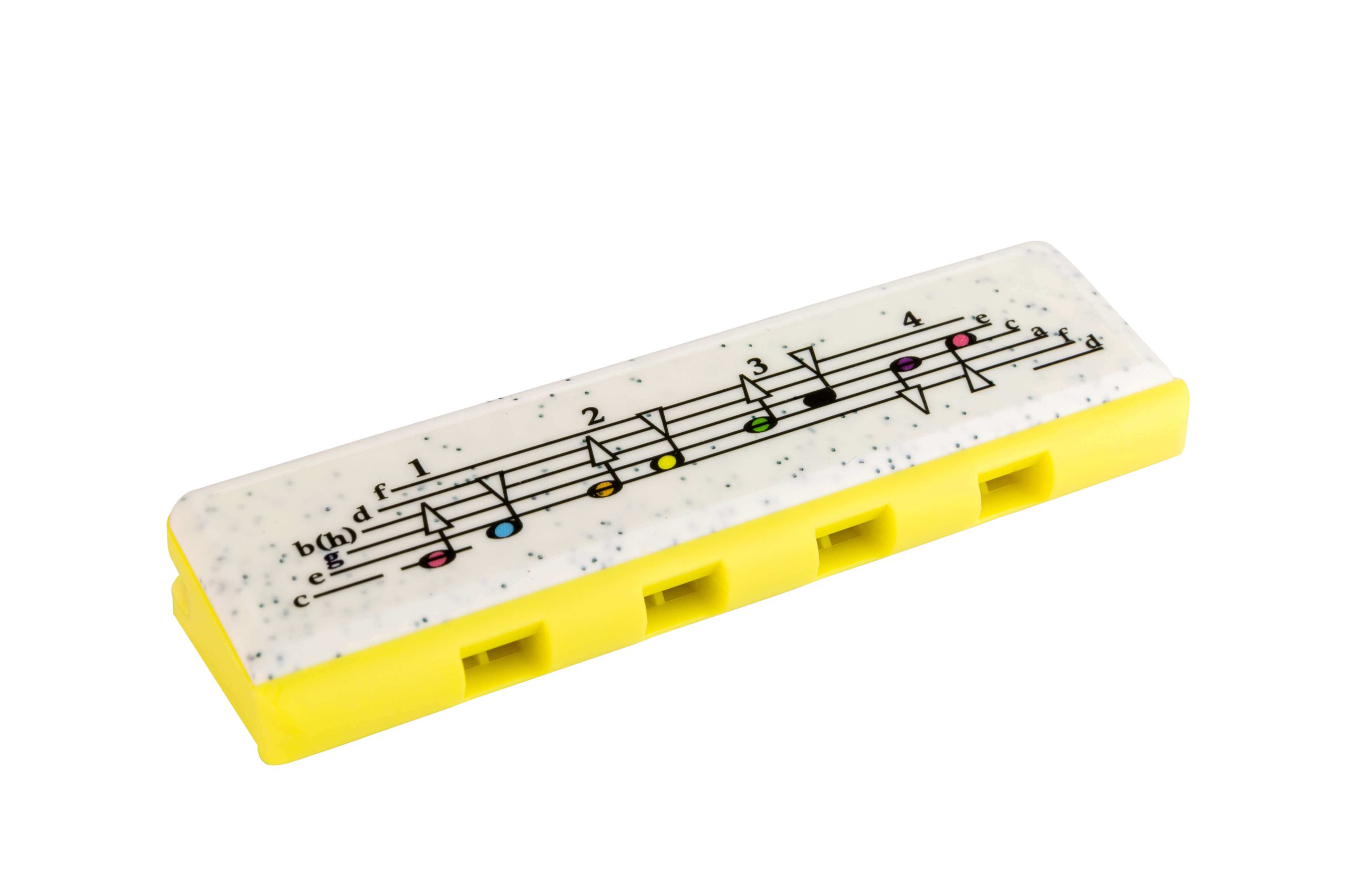 Hohner Speedy 4 Hole Harmonica – Yellow and White — view 1