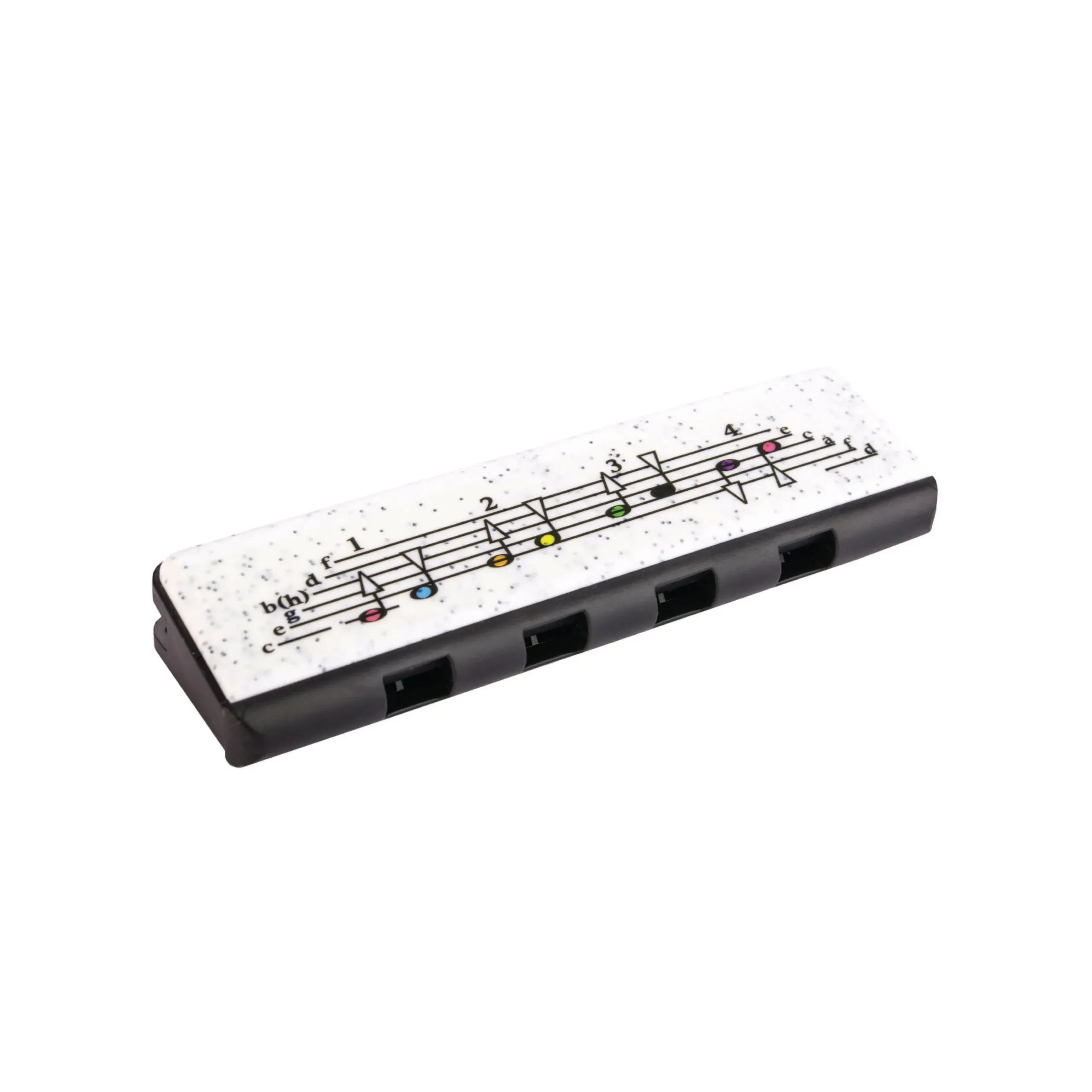 Hohner Speedy 4 Hole Harmonica - Black and White — view 1