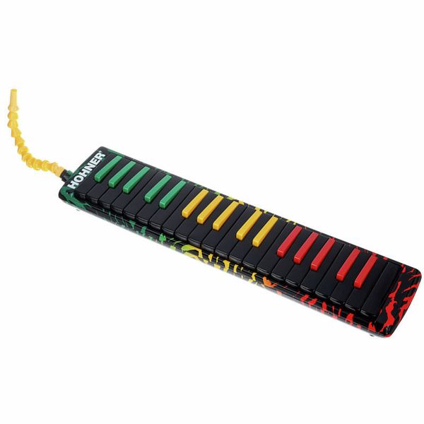 Hohner Airboard 37 Keys Rasta Print Melodica with Gig Bag and Mouthpiece
