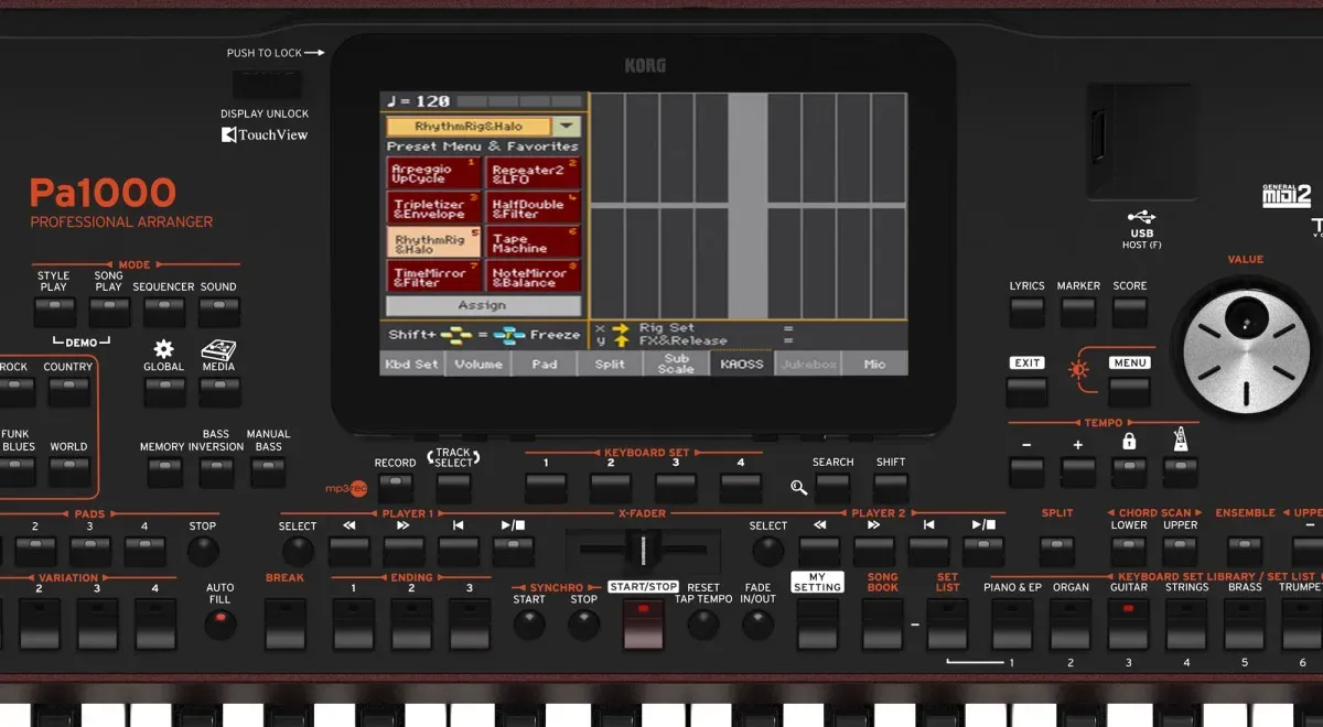 Korg Pa1000 61-Key Semi Weighted Professional Arranger — view 2