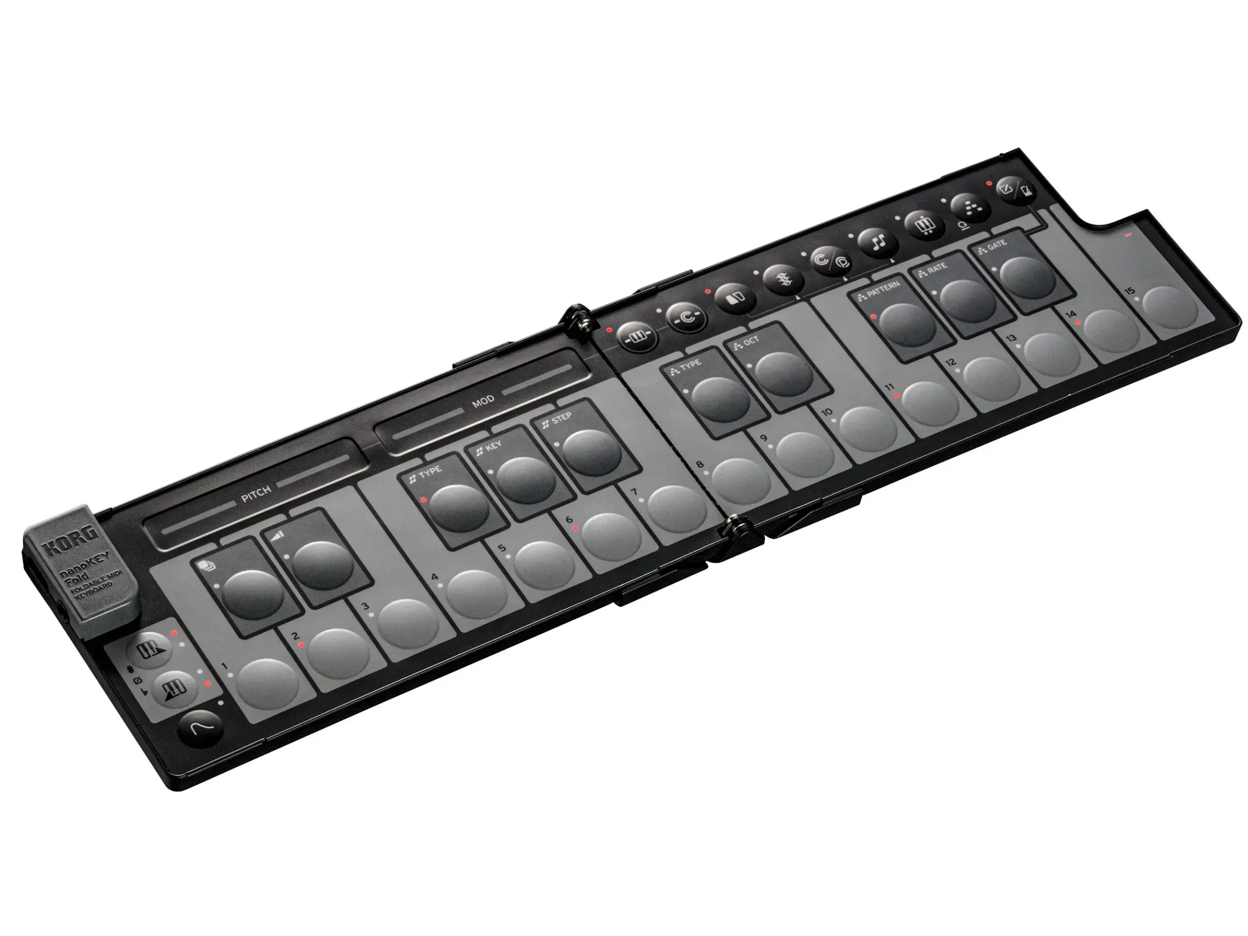 Korg nanoKEY Fold Foldable MIDI Keyboard - Black — view 2