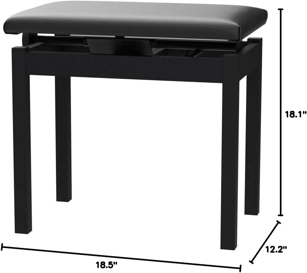 Korg PC-300 Height-Adjustable Piano Bench - Black — view 2
