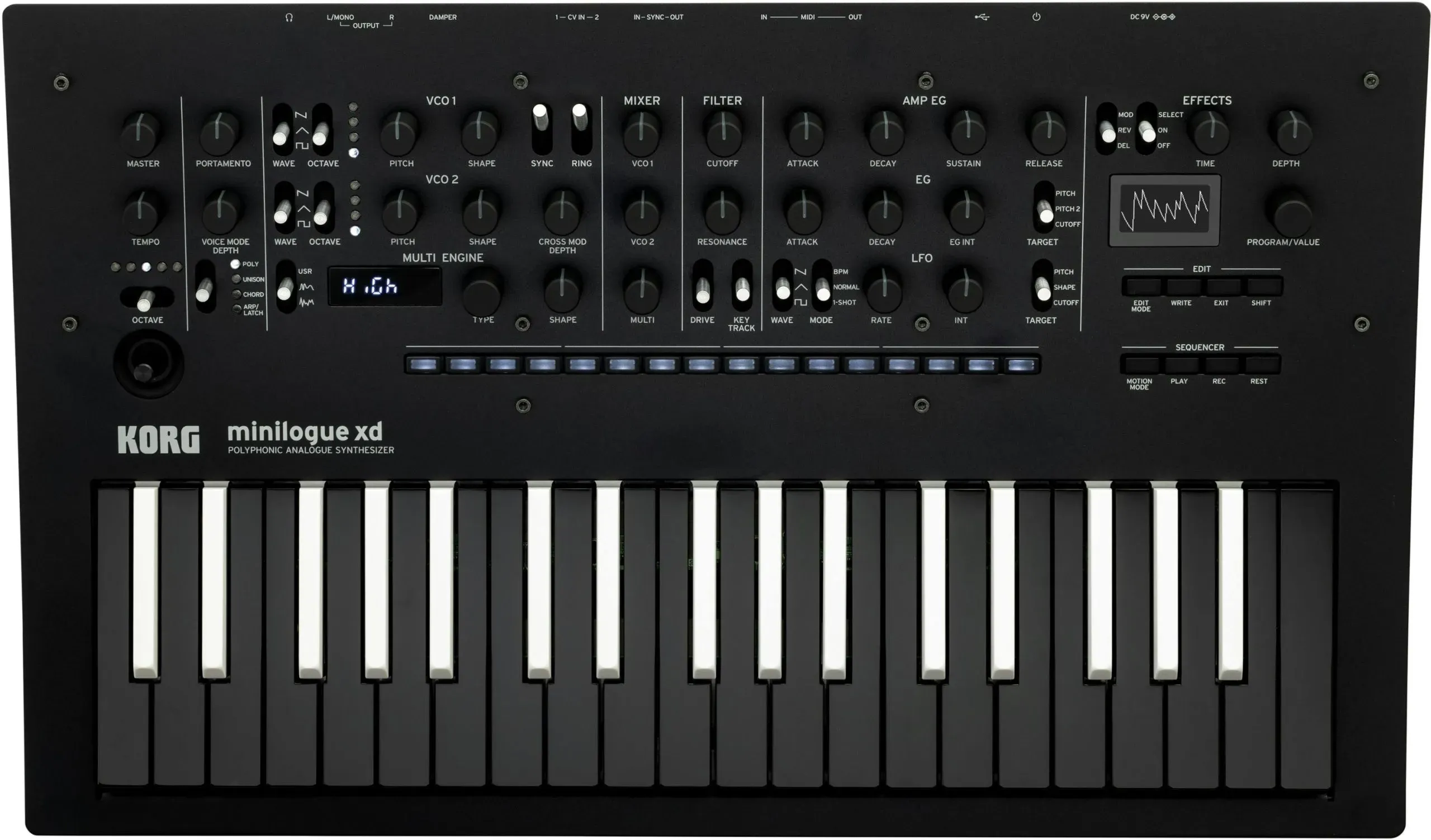 Korg minilogue XD 4-voice Analog Synthesizer - Inverted — view 2