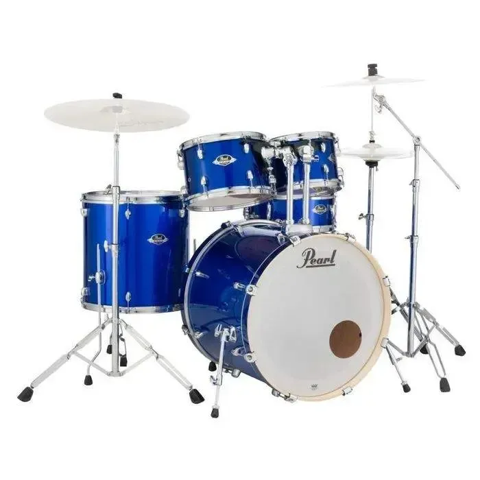Pearl Export 5 Piece Acoustic Drum Kit High Voltage Blue Including Hardware — view 1