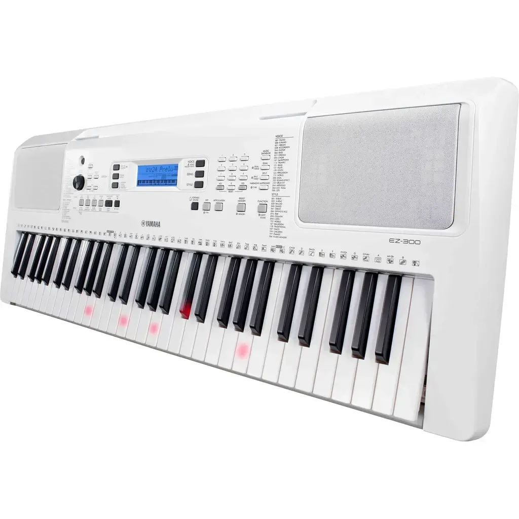 Yamaha EZ-300 61-Key Keyboard with Lighting Keys – White — view 2