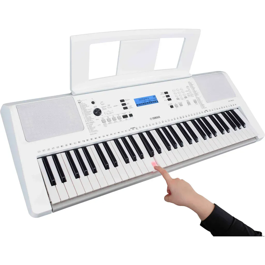 Yamaha EZ-300 61-Key Keyboard with Lighting Keys – White — view 3