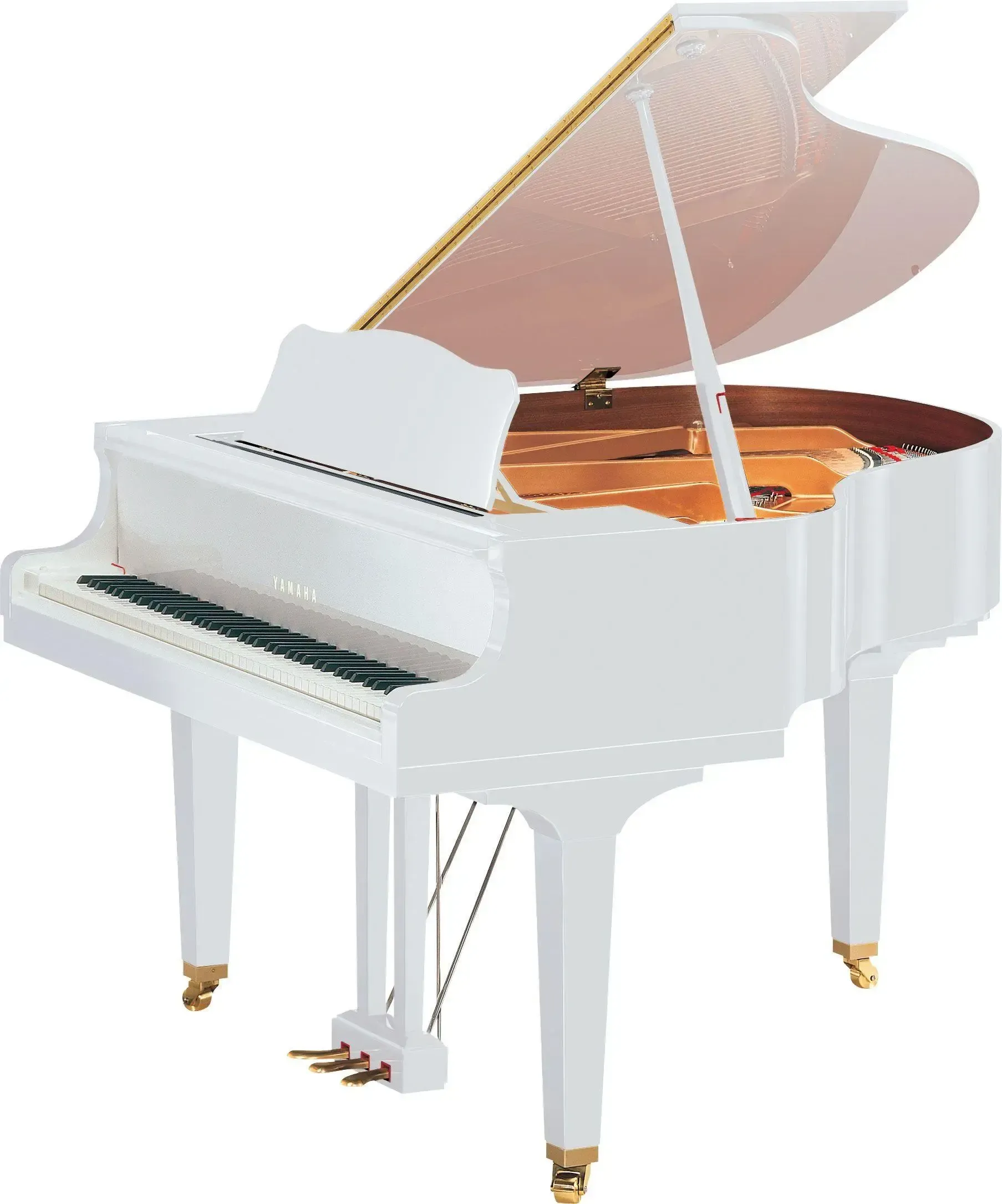 Yamaha GB1K Acoustic Grand Piano – Polished White — view 2