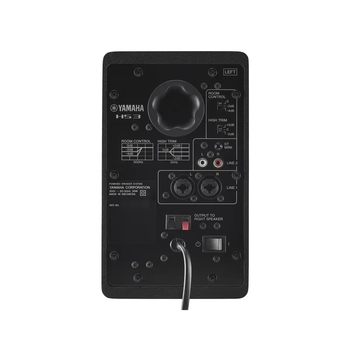 Yamaha HS3 3.5-inch Powered Studio Monitor - Black — view 2
