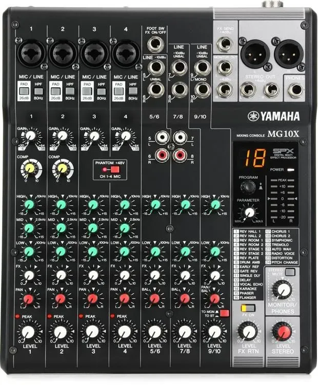 Yamaha MG10X CV 10-channel Stereo Mixer — view 2