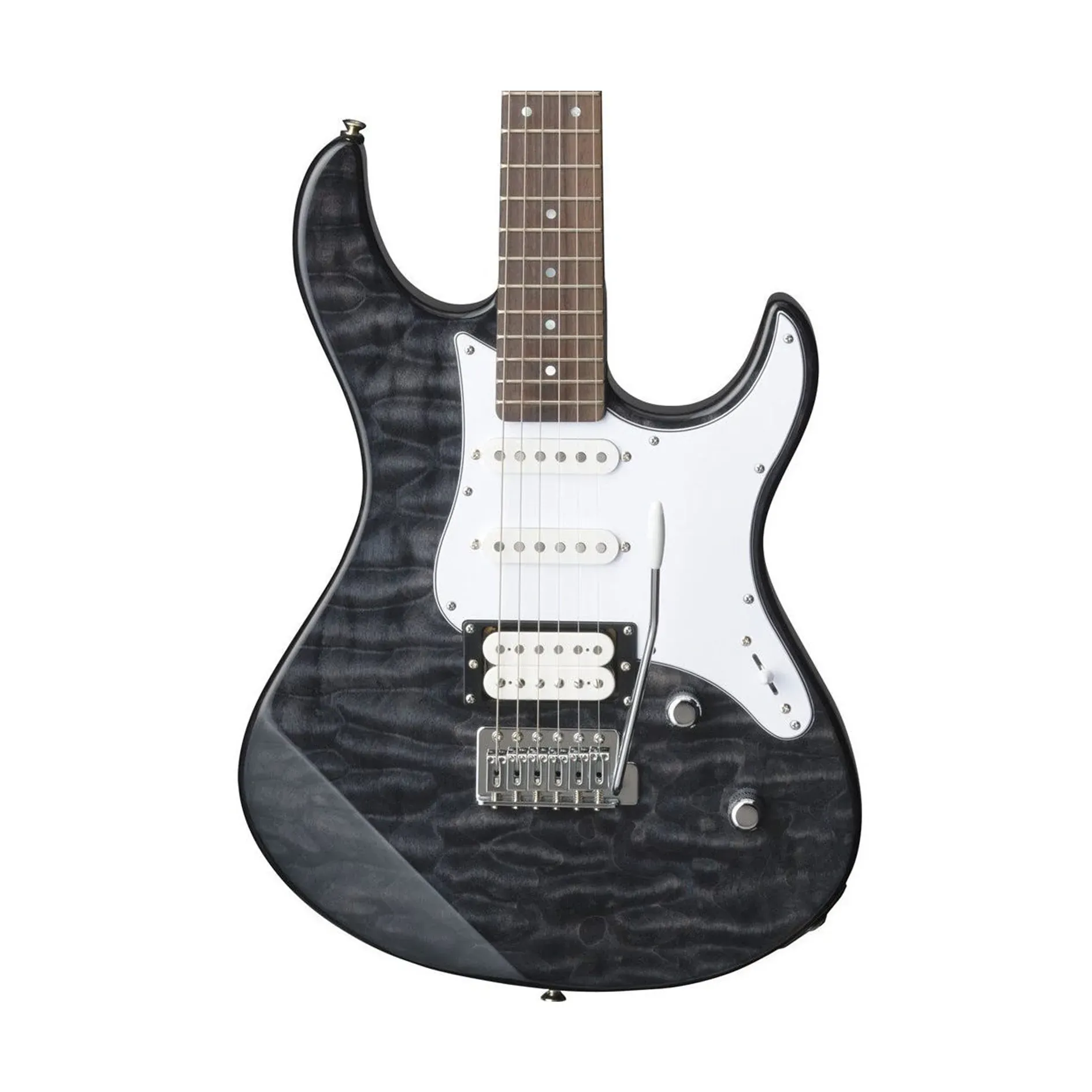 Yamaha Pacifica 212V Electric Guitar with Quilted Maple Top in Translucent Black