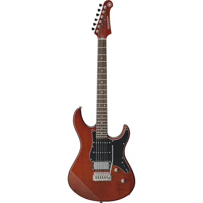 Yamaha Pacifica 612VII Electric Guitar in Flame Maple Root Beer — view 2