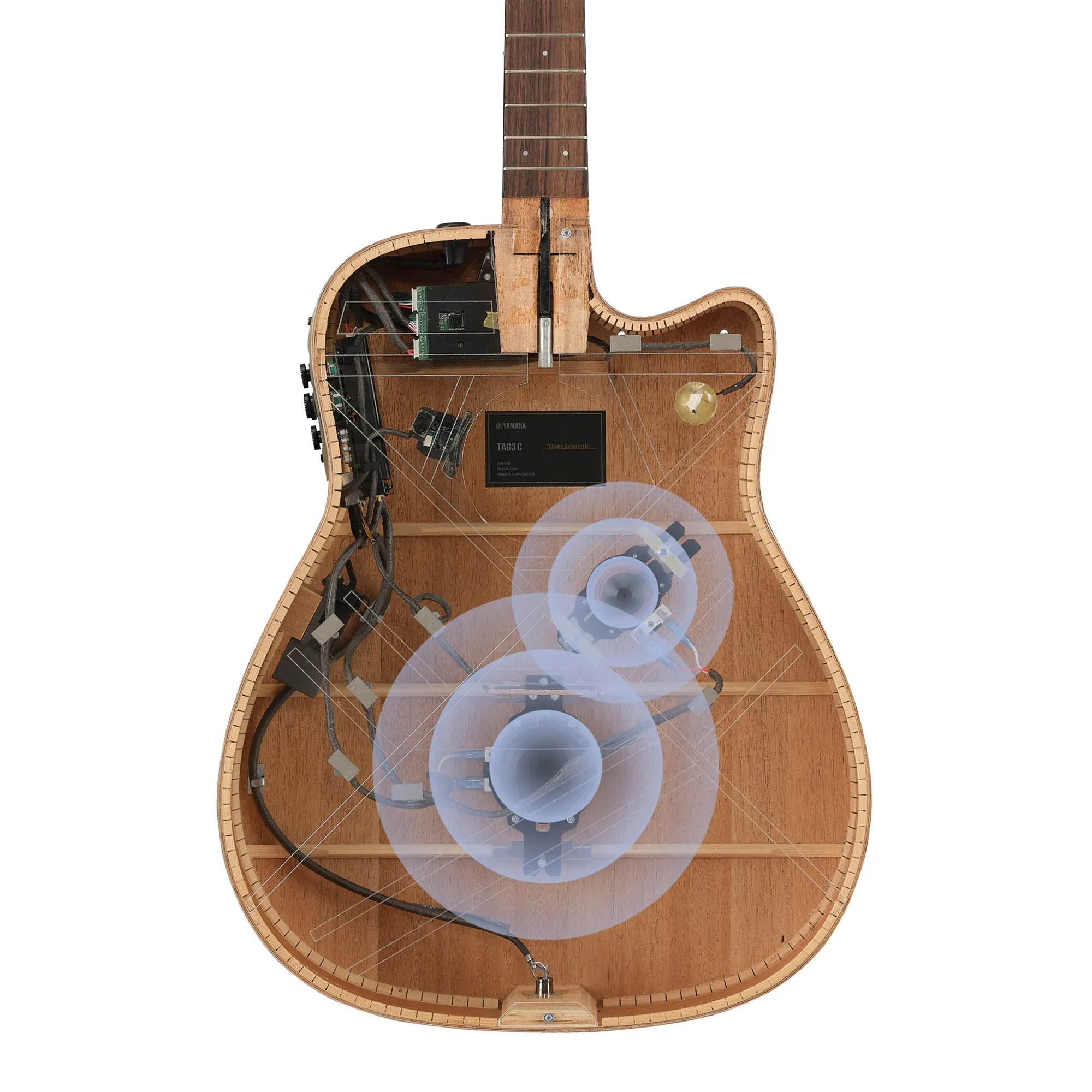 Yamaha TAG3 C TransAcoustic Dreadnought Acoustic-electric Guitar - Sand Burst — view 2