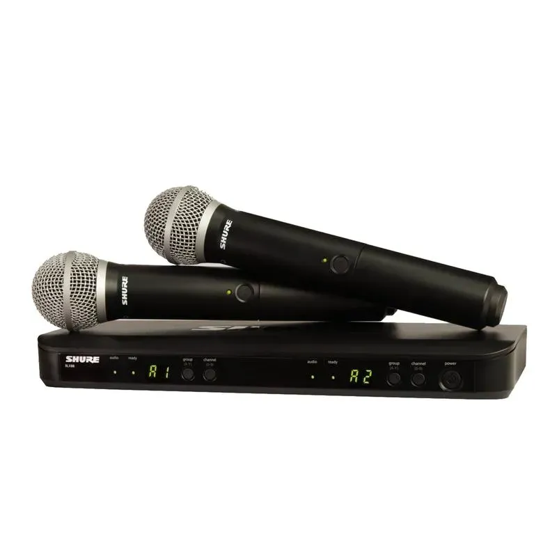 Shure BLX288/PG58 Dual Wireless Handheld Mic System w/ PG58 — view 1