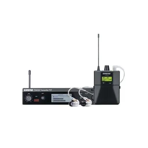 Shure PSM300 In Ear Monitor System with Shure SE215 Clear In Ear Headphones