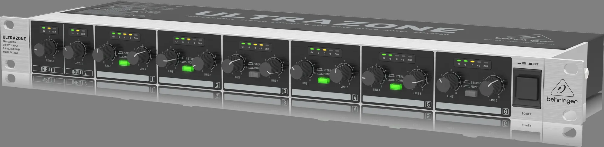 Behringer Ultrazone ZMX2600 Rackmount Zone Mixer — view 3
