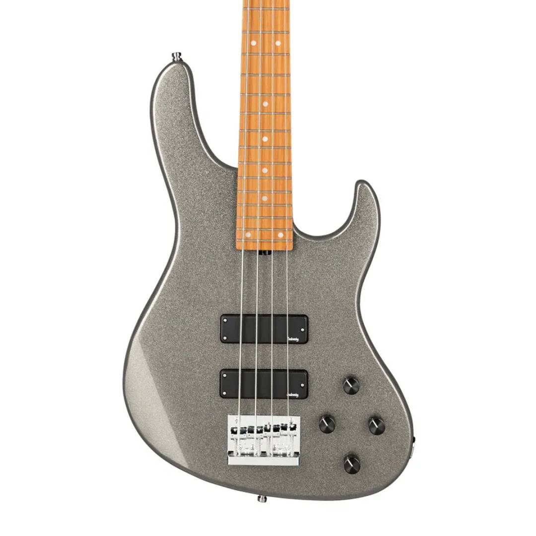 Sadowsky MetroExpress 24-Fret Modern Bass – Roasted Maple Fingerboard – 4-String – Solid Silver Metallic High Polish — view 1