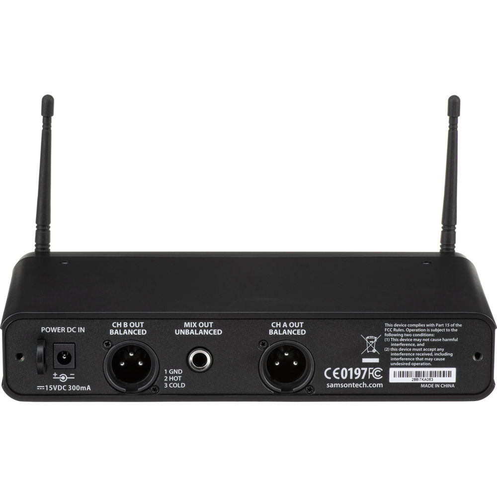 Samson Concert 288 Handheld Dual-Channel Wireless System with Q6 Microphone — view 4