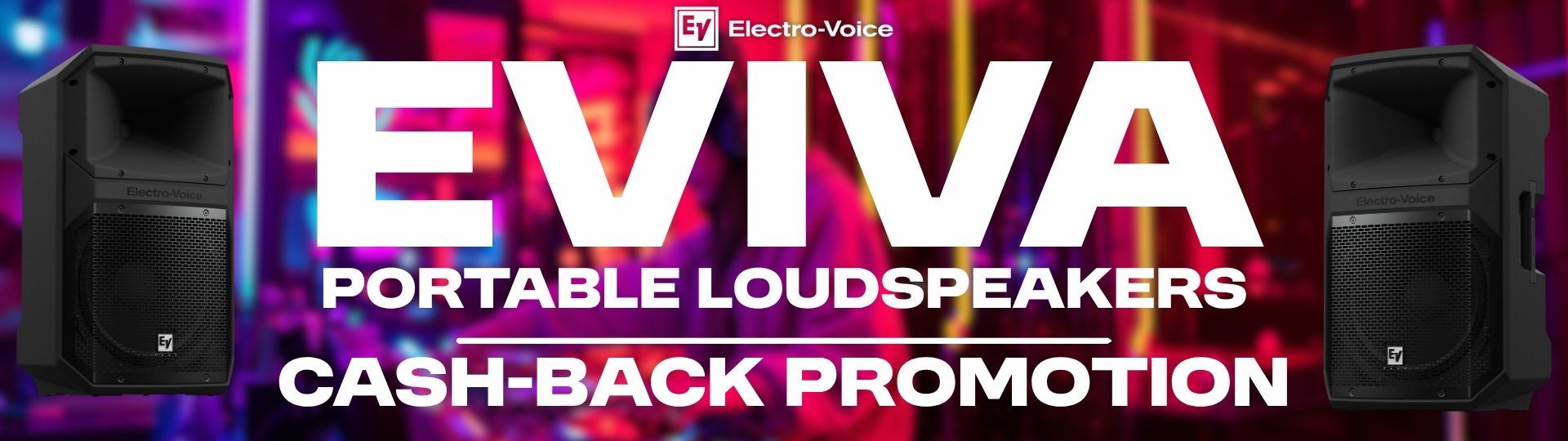 Spring Into EVIVA — up to R1,400 cashback on qualifying Electro-Voice EVIVA speakers