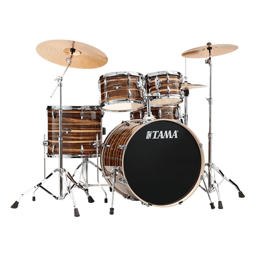 Tama IP52H6W Imperialstar 5 Piece Drum Kit – Coffee Teak Wrap W/ Paiste Cymbals — view 1