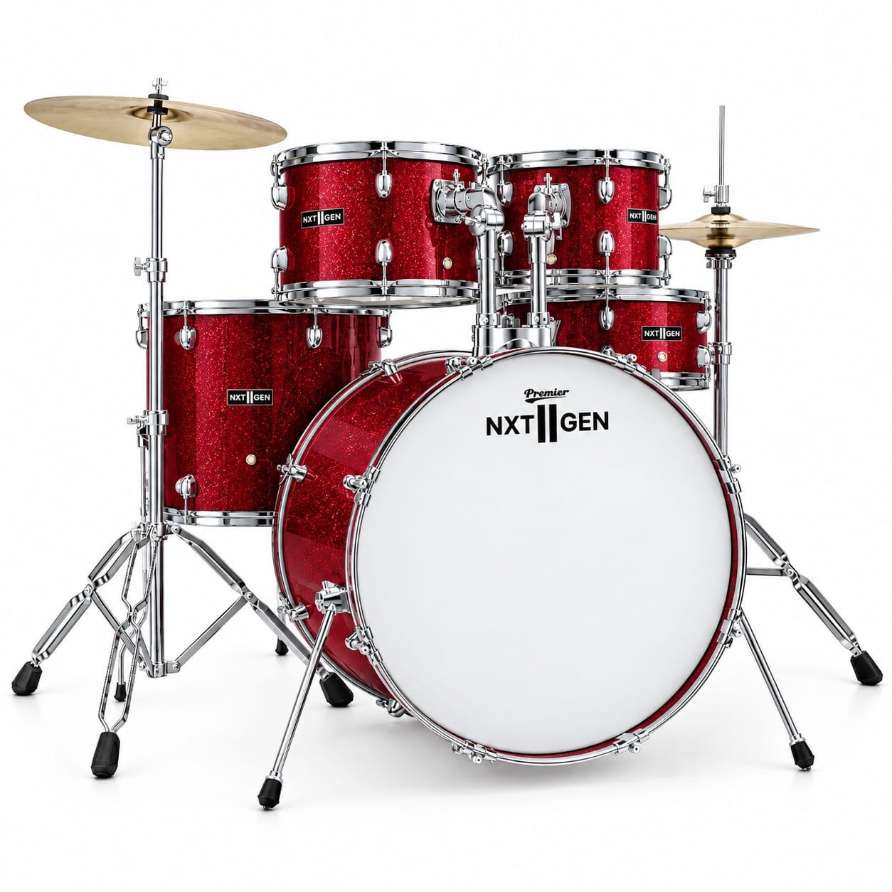 Premier Next Gen 5-Piece 22 inch Drum Kit – Red Sparkle