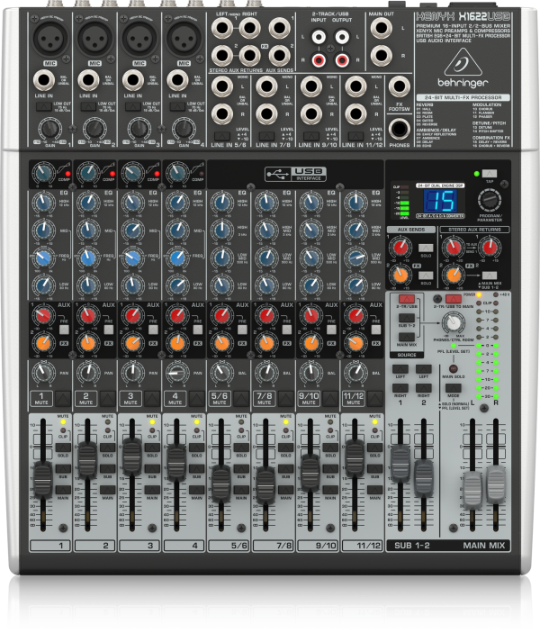 Behringer XENYX X1622USB USB Mixer with Effects - Image 3