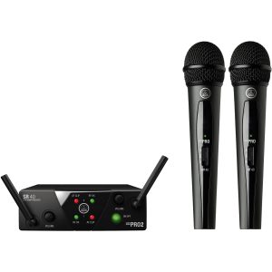 AKG WMS40 Mini Dual Vocal Set Wireless Microphone System ISM2/3