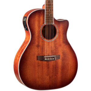 Cort GA-MEDX Mahogany Acoustic-Electric Guitar – Open Pore Mahogany